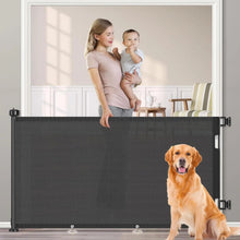 Load image into Gallery viewer, No Drill Retractable Mesh Pet Gate