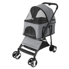 Load image into Gallery viewer, Large Pet Stroller Carrier with Detachable Cart and Rain Cover