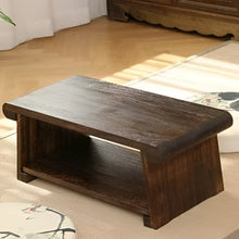 Load image into Gallery viewer, Foldable Paulownia Wood Coffee Table, Japanese Tatami Style Desk with Rice Window Pattern