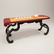 Load image into Gallery viewer, Zen Style Solid Wood Tea Table with Wrought Iron Frame