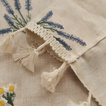 Load image into Gallery viewer, Rustic Linen Wheat Embroidered Fringe Curtain Panel for Living Room and Bedroom Windows