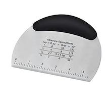 Load image into Gallery viewer, Stainless Steel Dough Scraper with Etched Measurement Markings and Handle