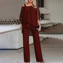 Load image into Gallery viewer, Women's two-piece set | Elegant two-piece with cold shoulder