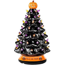 Load image into Gallery viewer, Illuminated Beaded Tree with Purple and Orange Lights for Halloween Christmas Decor
