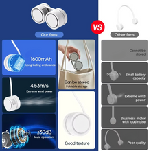 Load image into Gallery viewer, Portable Rechargeable Neck Fan with Foldable Silent Cooling Design
