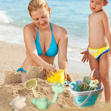 Load image into Gallery viewer, Kids Beach Sand and Water Play Set - Foldable Bucket and Accessories (1, 5, or 11 Piece Set, Random Color)