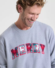 Load image into Gallery viewer, Hip Length Merry Plaid Sweatshirt with Crew Neckline and Long Sleeves