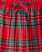 Load image into Gallery viewer, Plaid Woven Flannel Pajama Set with Chest Pocket Shirt and Elastic Drawstring Pants