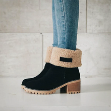 Load image into Gallery viewer, Womens Block Heel Snow Boots | Warm & Stylish - Perfect Winter Gift