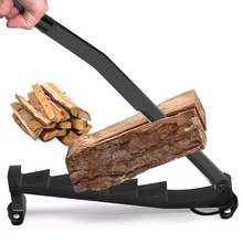 Load image into Gallery viewer, Hanging Carbon Steel Firewood Chopping Machine - Portable Wall Mounted Wood Kindling Splitter