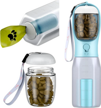 Load image into Gallery viewer, Dog Water Bottle With Food Container
