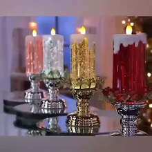 Load image into Gallery viewer, LED Christmas Candles Rechargeable With Glitter