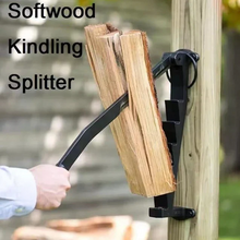 Load image into Gallery viewer, Hanging Carbon Steel Firewood Chopping Machine - Portable Wall Mounted Wood Kindling Splitter