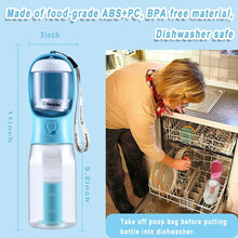 Load image into Gallery viewer, Dog Water Bottle With Food Container