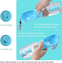 Load image into Gallery viewer, Dog Water Bottle With Food Container