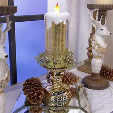 Load image into Gallery viewer, LED Christmas Candles Rechargeable With Glitter