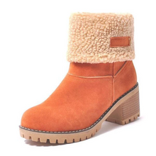 Load image into Gallery viewer, Womens Block Heel Snow Boots | Warm & Stylish - Perfect Winter Gift