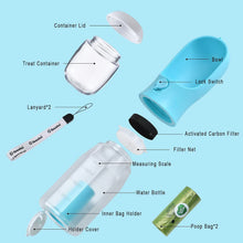 Load image into Gallery viewer, Dog Water Bottle With Food Container