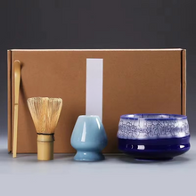 Load image into Gallery viewer, Traditional Bamboo Matcha Tea Set with Whisk Spoon Bowl and Cup