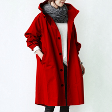 Load image into Gallery viewer, Hooded Waterproof Trench Coat