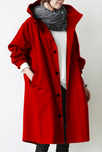 Load image into Gallery viewer, Hooded Waterproof Trench Coat
