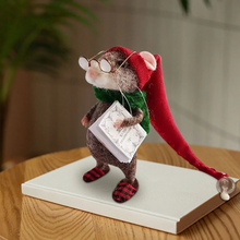 Load image into Gallery viewer, Handmade Cute Needle Felted Mouse DIY Craft Kit