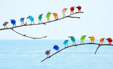 Load image into Gallery viewer, Sea Glass Birds Decor Coastal Love Notes