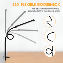 Load image into Gallery viewer, LED Desk Lamp With Clamp, Flexible Gooseneck And 3 Light Modes