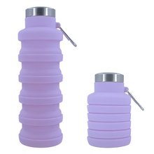 Load image into Gallery viewer, Collapsible Silicone Water Bottle - Portable Folding Travel and Sports Bottle Cup