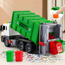 Load image into Gallery viewer, Kids City Garbage Truck Toy with Lights & Sounds