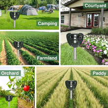 Load image into Gallery viewer, Solar Ultrasonic Bird Repeller with Motion Activated LED Lights and 5 Sensitivity Modes