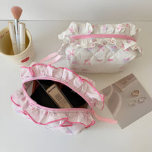 Load image into Gallery viewer, Butterfly Bow Lace Makeup Bag for Women