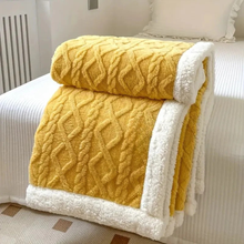 Load image into Gallery viewer, Snuggle Sherpa Blanket Reversible Brushed Fleece Throw