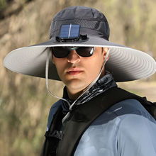 Load image into Gallery viewer, Ultimate Outdoor Sun Hat with Rechargeable LED and Wide Brim