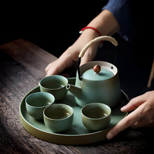Load image into Gallery viewer, Elegant Ceramic Kung Fu Tea Set with Tray, Teapot and Cups
