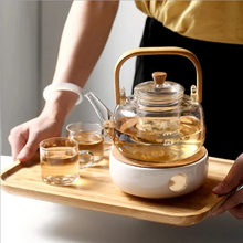 Load image into Gallery viewer, Glass Teapot Heat-Resistant Borosilicate Glass Teapot Boiling Teapot