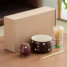 Load image into Gallery viewer, Handmade Bamboo Matcha Tea Set with Whisk Holder Spoon Bowl and Cup