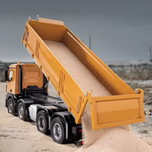 Load image into Gallery viewer, Metal Remote Control Dump Truck 1/14 Scale 15 Channel Construction Vehicle Toy