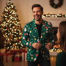 Load image into Gallery viewer, Men's Christmas Blazer Jacket for Holiday Parties and New Year Celebrations