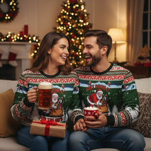 Load image into Gallery viewer, Beer Themed Ugly Christmas Sweater 3D Funny Print Long Sleeve Pullover