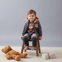 Load image into Gallery viewer, Cozy Cotton Baby Winter Outfit Set, Warm Hooded Sweater and Pants for Boys and Girls