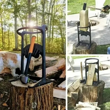 Load image into Gallery viewer, Portable Iron Firewood Splitter Tool for Easy Wood Splitting