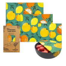 Load image into Gallery viewer, Organic Reusable Bees Wax Food Wrap Set