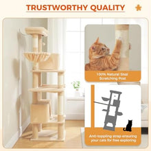Load image into Gallery viewer, Cat Tree With 2 Hammocks For Indoor Cats