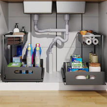 Load image into Gallery viewer, 2 Tier Slide Out Under Sink Organizer
