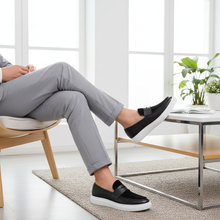 Load image into Gallery viewer, Korean Inspired Men's Casual Leather Sneakers With Thick Cushion Sole