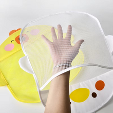 Load image into Gallery viewer, Cartoon Duck Baby Bath Toy Mesh Storage Bag with Suction Cups