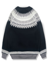 Load image into Gallery viewer, Womens Chunky Jacquard Round Neck Sweater with a Nature Inspired Pattern in Eight Colors