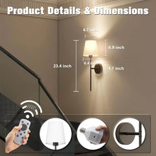 Load image into Gallery viewer, Wireless Fabric Wall Light (SET OF 2 + 2 BULBS FREE)