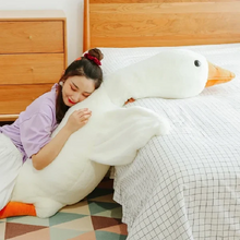 Load image into Gallery viewer, Big White Goose Throw Pillow Duck Sleeping Plush Toy Big Goose Doll Stuffed Toy